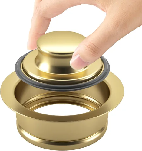 Miniatura 6 de Brida de eliminación de basura para fregadero de cocina, tapón de fregadero de acero inoxidable de 3-1/2 pulgadas, apertura de drenaje estándar