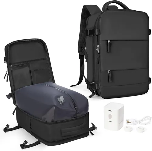 Miniatura 22 de coowoz Mochila grande de viaje para mujeres y hombres, mochila de transporte, mochila para senderismo impermeable, mochila deportiva para Rosa