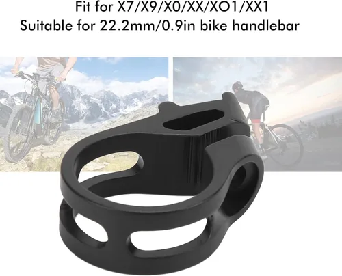 Miniatura 2 de Abrazadera de gatillo de bicicleta, abrazadera de palanca de cambios de bicicleta de 0.9 pulgadas, aleación de aluminio y acero inoxidable