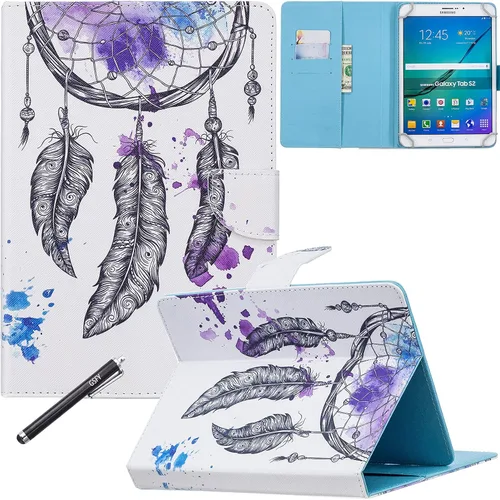 Miniatura 10 de NewShine - Funda universal para tablet de 7.9 a 8.5 pulgadas, funda de piel sintética para iPad mini 1/2/3/4, Galaxy Tab 3/4/Note 8.0, Amazon Kindle