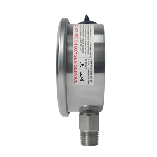 Miniatura 2 de HFS (R) -30 inHg-0-150 psi Manómetro de vacío relleno de líquido de glicerina, tamaño de dial de 2.5", montaje inferior NPT de 1/4", caja y conector