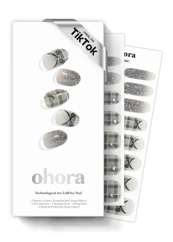 Miniatura 12 de ohora Tiras de Uñas de Gel Semi-Curadas Juego de Valor (N Bare Plum Starter Kit) Incluye Lámpara de Tamaño Completo y Mini Removedor, Calidad