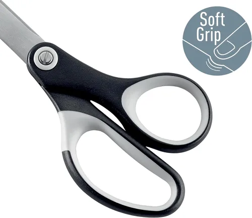 Miniatura 3 de Leitz Tijeras de titanio, para diestros o zurdos (ambidiestros), 10.236 in, papelería de oficina, mango ergonómico, color negro