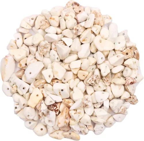 Miniatura 39 de 500 piezas Cuentas de piedra de chip natural, Alabastro 5-8 mm Piedras preciosas irregulares curativas de cristal sueltas con agujero perforado