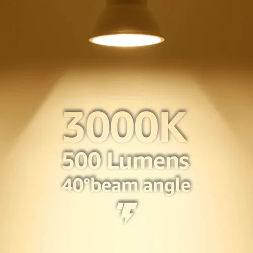 Miniatura 4 de TORCHSTAR Bombilla LED PAR16, Luz de Foco Regulable Certificada por UL, Ángulo de Haz de 40°, Foco de Riel de 500LM, Bombillas de Luz de Riel Blanco