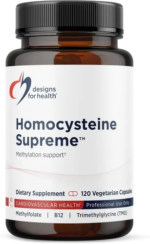 Miniatura 9 de Designs for Health Homocisteine Supreme - Vitaminas B metiladas con riboflavina, B6, B12, folato, L-serina y TMG para apoyo cerebral y salud