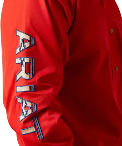 Miniatura 92 de Ariat Camisa de sarga con logotipo del equipo para hombre