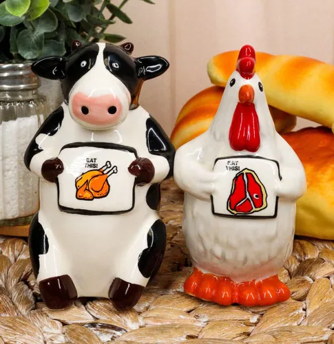 Miniatura 8 de Ebros Gift Holstein - Juego de cocteleras de cerámica para cocina y cocina, para organizar fiestas, aves de corral y ganado coleccionables