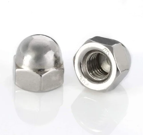 Tuercas de tapa de bellota 3/8-16, acero inoxidable 304 18-8, acabado brillante, 25 piezas