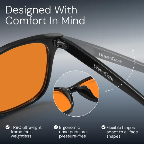 Miniatura 5 de livho Gafas de alta tecnología con luz azul – Lentes avanzados de bloqueo de luz azul para computadora – Fatiga de pantalla y protección UV Negro