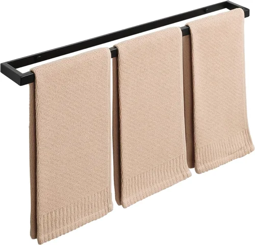 Alise Toalleros de baño, soporte para toallas de 24 pulgadas, estantes para toallas para baño y lavabo, riel colgador de toallas de mano de acero