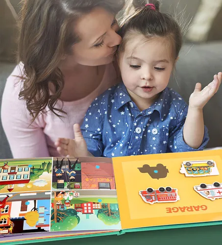 Miniatura 7 de Paquete de 4 libros silenciosos para niños pequeños, libro Montessori ocupado para niños con dinosaurio, mar, viajes, actividades de aprendizaje 4