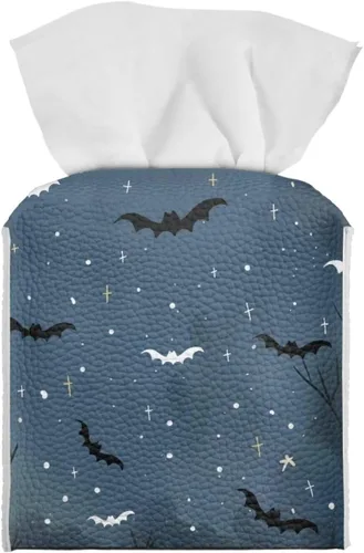 Miniatura 23 de Lindas decoraciones de ajolote con estampado de animales, caja de pañuelos de cuero, soporte de Navidad, organizador de papel de seda impermeable