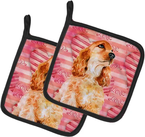 Miniatura 171 de Caroline's Treasures BB9655PTHD - Juego de soportes para ollas de cocina resistentes al calor, almohadillas calientes para horno, 7 1/2 x 7 1/2