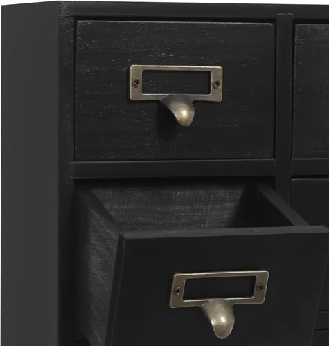 Miniatura 7 de 4 Set Storage Cabinet, Tabletop Mount 64 Combination Stackable Cabinets Rectangular Drawer Wooden Box with Label Holder Storage Drawer Unit for Black