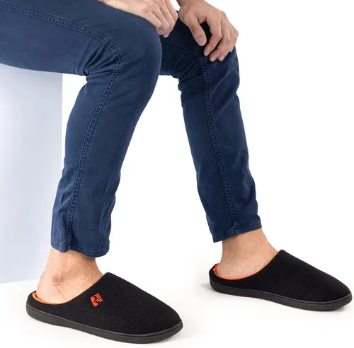 Miniatura 5 de Pantuflas RockDove para hombre de espuma viscoelástica, dos tonos