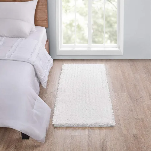 Miniatura 158 de Walensee Alfombra de baño antideslizante (24x17 pulgadas, rosa polvoriento) absorbente de agua, súper suave, lanuda de felpilla, lavable a máquina