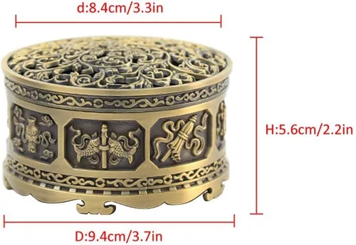 Miniatura 2 de Quemador de incienso tibetano, quemador de incienso de Buda, tamaño pequeño para cono, torre, incienso en polvo, incienso de bobina de 2H/4H