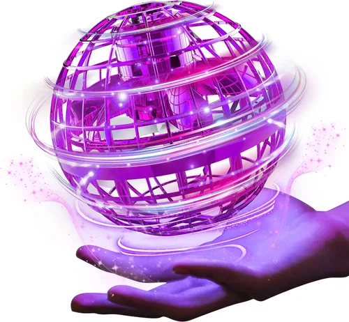 Ciniffo - Juguete de pelota de orbe volador 2025 – Spinner de boomerang controlado por mano con luz, mini dron, bola cósmica flotante, regalo genial