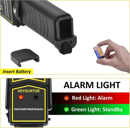 Miniatura 4 de Varita detector de metales portátil, varita de seguridad, varita de escáner de seguridad multiusos para detección de metales y armas..