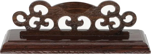 FOMIYES Elegante soporte de exhibición de ventilador de mano de madera, soporte decorativo para ventilador de oficina en casa, galería y eventos