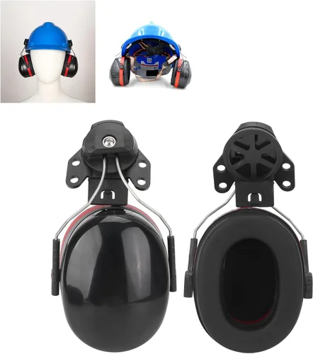 Miniatura 2 de Orejera de casco, audición de impacto firmemente sujeta la orejera de casco duro para carpintería