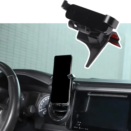 Miniatura 13 de Lcojicep Soporte de teléfono para consola central de automóvil compatible con Toyot@Tacoma 2016-2022, control central, navegación, lado izquierdo