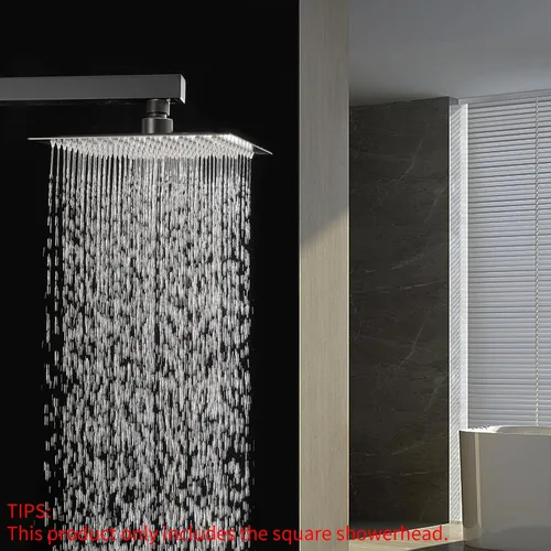 Miniatura 7 de BESy Cabezal de ducha de lluvia de 16 pulgadas, lluvia cuadrada de 16" y cabezal de ducha de baño de acero inoxidable de alta presión, ultra delgado