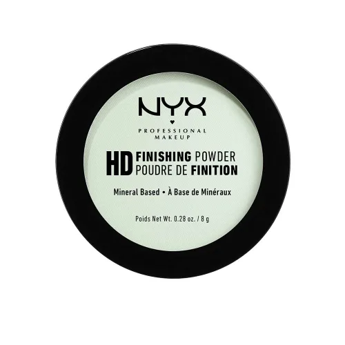 NYX PROFESSIONAL MAKEUP Polvo de acabado HD, polvo fijador prensado - Verde menta