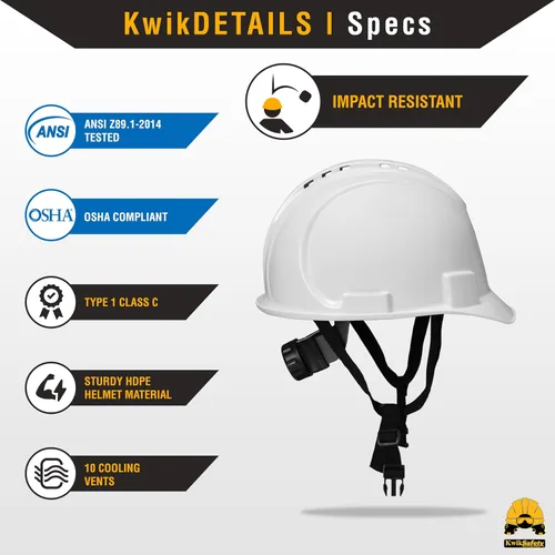 Miniatura 4 de KwikSafety - Charlotte, NC - Sombreros duros [Ala completa, estilo gorra, estilo de escalada] Tipo 1, Clase C ANSI OSHA