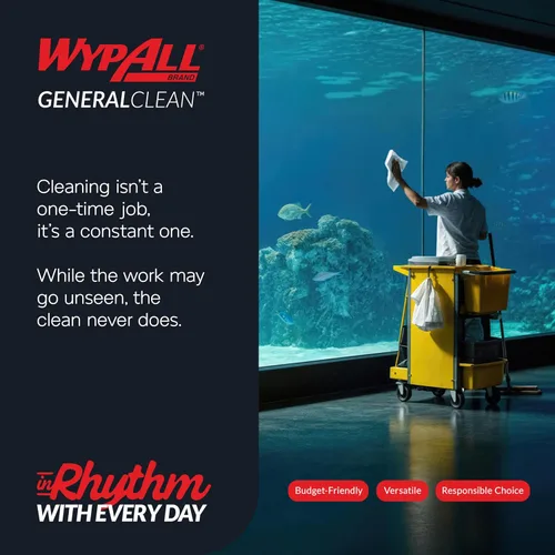 Miniatura 3 de WypAll General Clean L30 - Toallas de limpieza pesadas (05841), toallitas fuertes y suaves, color blanco, 875 toallas por rollo gigante, 1 rollo por
