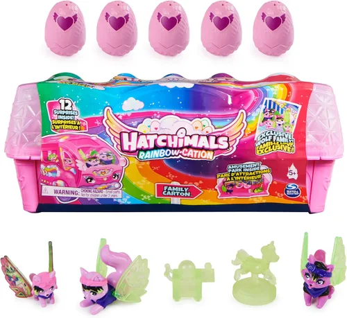 Miniatura 10 de Hatchimals CollEGGtibles, caja familiar de llama arcoíris con juego sorpresa, 10 personajes, 2 accesorios, juguetes para niños a partir de 5 años