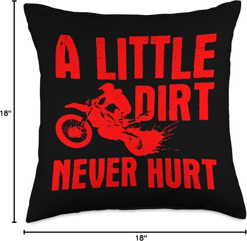 Miniatura 4 de Dirt Bike Gift Biker Motocross Accessories & Stuff Divertida almohada de motocross para hombres, mujeres, niños, amantes del motocross, 16 x 16