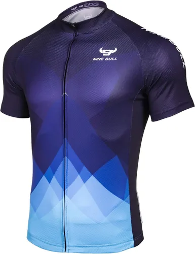 nine bull Camiseta de ciclismo para hombre, manga corta, con 3 bolsillos traseros, absorbe la humedad, transpirable, de secado rápido