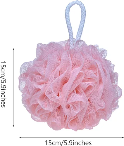 Miniatura 4 de Mesh Pouf Bath Sponge Exfoliating Shower Ball Pom Cleaning Accessory