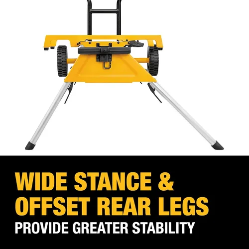 Miniatura 9 de DEWALT Sierra de mesa para lugar de trabajo, compacta, 8-1/4 pulgadas con soporte para sierra de mesa, móvil/rodante (DWE7485 y DW7440RS)