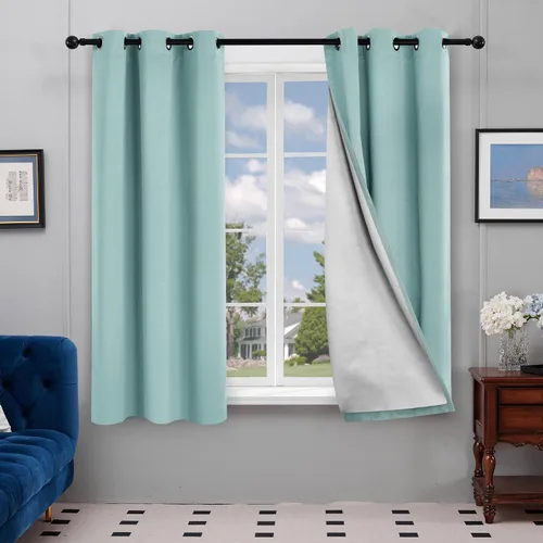 Miniatura 54 de Deconovo - Cortinas opacas para dormitorio con ojales, cortinas sólidas con aislamiento térmico, bloquean el calor, oscurecen la habitación, ahorran