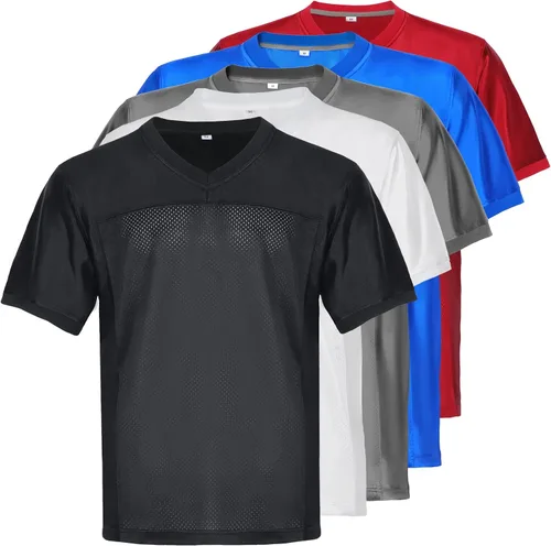 Camiseta de fútbol liso en blanco para hombre, uniformes deportivos de equipo de práctica, hip hop, hipster, manga corta, malla, tallas S-3XL