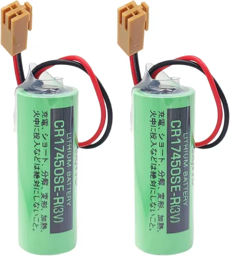Miniatura 5 de (15 unidades) 3V 2500mAh CR17450SE-R PLC Batería de litio con enchufe para FANUC A98L-0031-0012 Sistema CNC no recargable