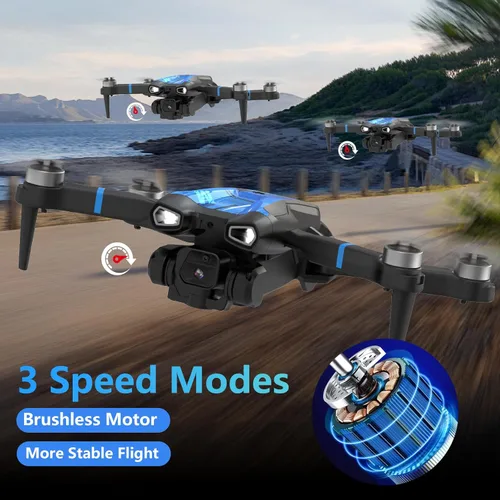 Miniatura 8 de M18LCD Drone con cámara 4K para adultos Drone con pantalla en el controlador Motor sin escobillas Posicionamiento de flujo óptico Modo sin cabeza