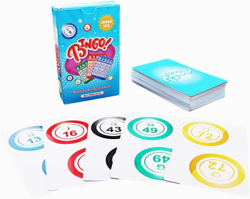 GSE Games & Sports Expert Tarjetas de bingo reutilizables con revestimiento de plástico, 5.25 x 3.25 pulgadas, gran mazo de tarjetas de juego de