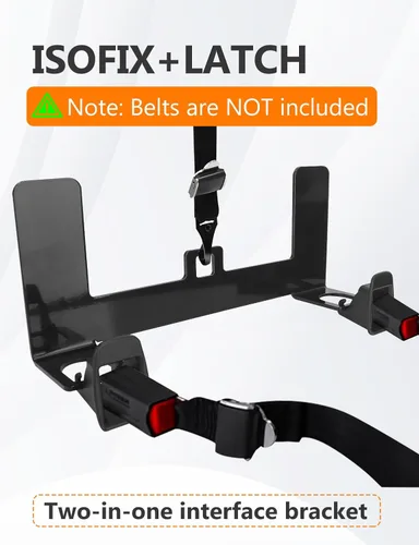 Miniatura 3 de Kit de Montaje de Anclaje para Asiento Infantil ISOFIX, Soporte Universal de Pestillo para Asiento Infantil de Coche, Anclaje de Retención, Montaje