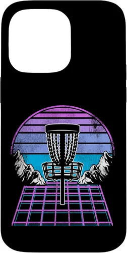Miniatura 20 de Disco Golf Basket 90s Synthwave Sunset Retrowave Frisbee Golf Case para iPhone 15