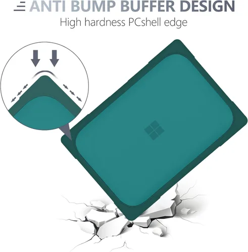 Miniatura 5 de Batianda Funda resistente para laptop Microsoft Surface de 15 pulgadas 5 4 3rd 2022 2021 con soporte plegable y cubierta de teclado, funda Verde