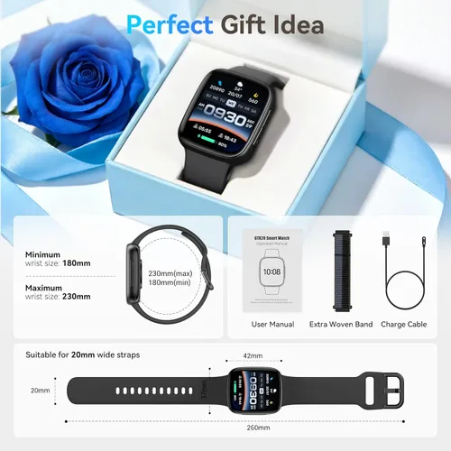 Miniatura 9 de Reloj inteligente para hombres/mujeres, responder/hacer llamadas, reloj inteligente AMOLED de 1.85 pulgadas con pantalla siempre encendida