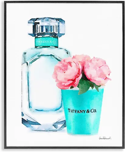 Miniatura 16 de Stupell Industries Pink Roses - Estantería de moda glamorosa con diseño de rosas de Amanda Greenwood, arte de pared con marco blanco, 11 x 14
