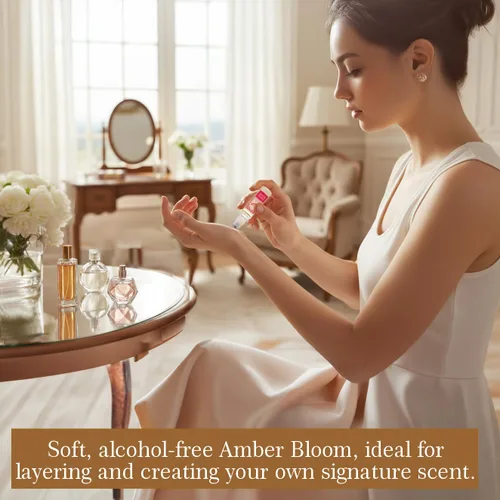 Miniatura 4 de Zoha Amber Bloom Perfumes enrollables para mujeres y hombres Aceite de perfume ámbar sin alcohol Fragancia de larga duración