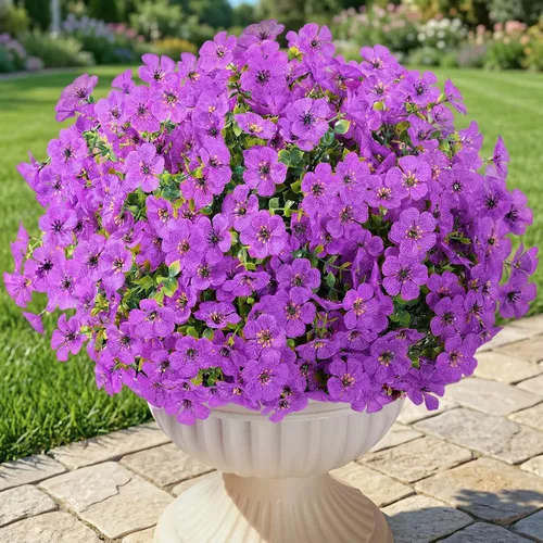 Miniatura 17 de Lifewit Flores artificiales para interiores y exteriores, 12 paquetes de flores falsas de plástico con hojas de eucalipto para decoración del jardín