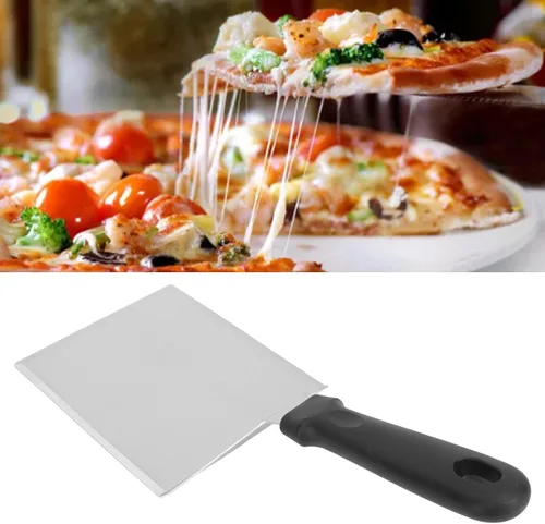 Miniatura 8 de Espátula de pizza de acero inoxidable, espátula de cocina para pasteles, pizza, panqueques, salteado (espátula, mango de plástico)