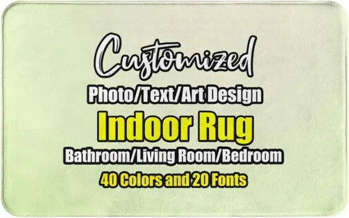 Miniatura 42 de sophiehome Customzied - Alfombras de baño con imagen de texto, alfombra de franela personalizada para interiores para el hogar, dormitorio, baño